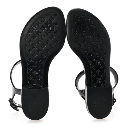 Louis Vuitton Rubber Bikini Thong Flat Sandals 38 Black 6 of 8