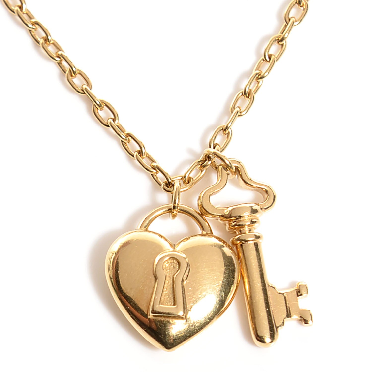 Tiffany 18k Yellow Gold Heart Lock Pendant Necklace 3 of 6