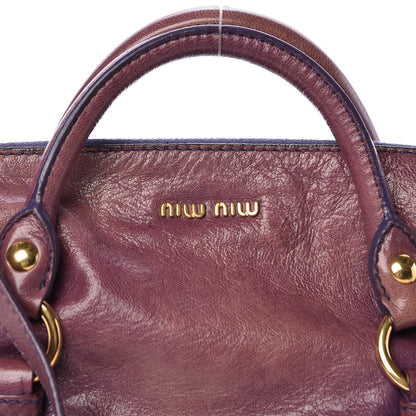 Miu Miu Vitello Lux Mini Bow Bag Viola 8 of 16