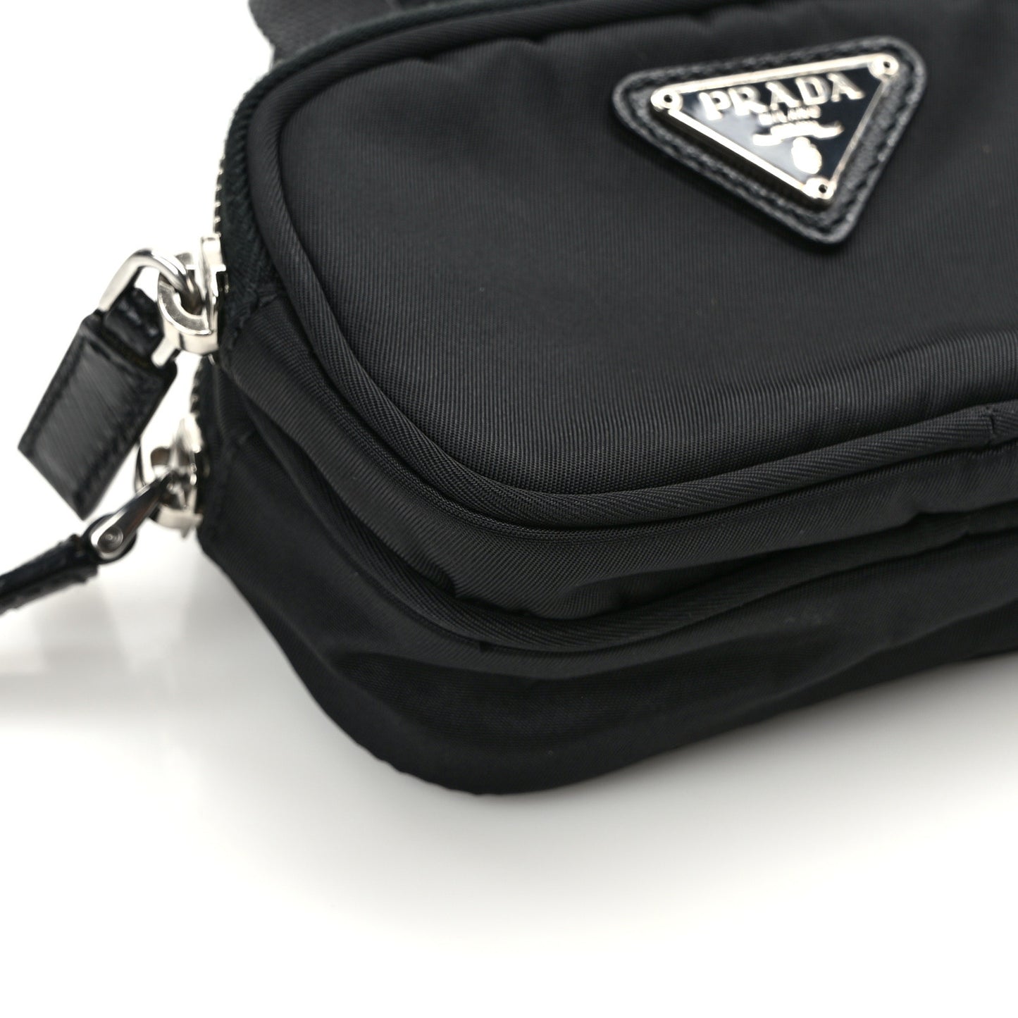 Nylon Saffiano Mini Top Handle Bag Black