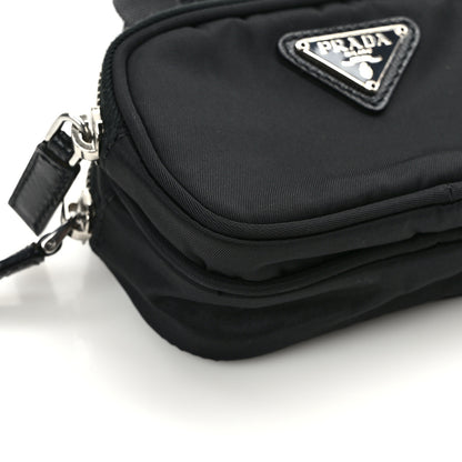 Prada Nylon Saffiano Mini Top Handle Bag Black 11 of 14