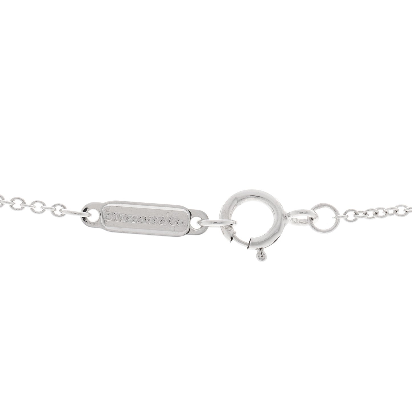 18K White Gold Yellow Sapphire Small T Smile Pendant Necklace