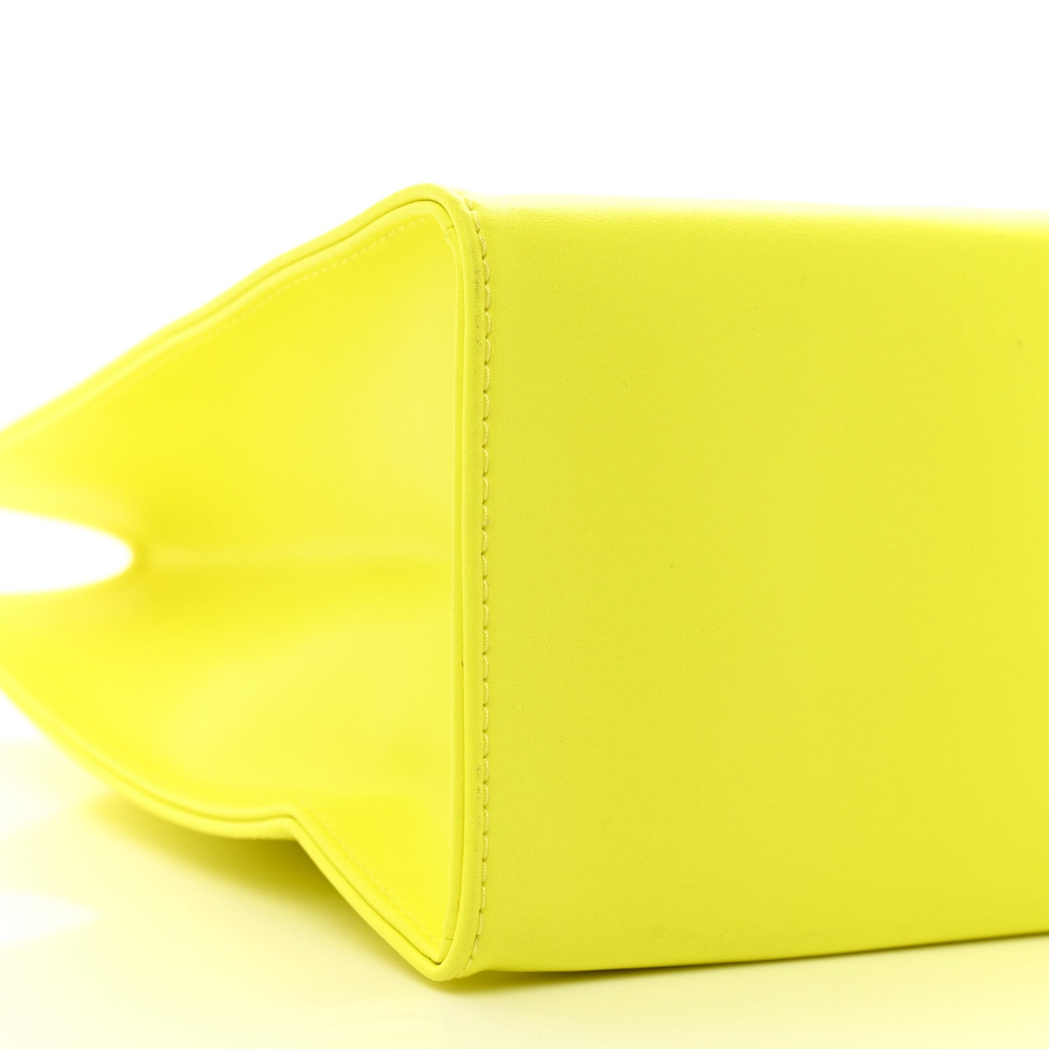 Telfar Vegan Leather Medium Shopping Bag Highlighter Yellow 9 of 13