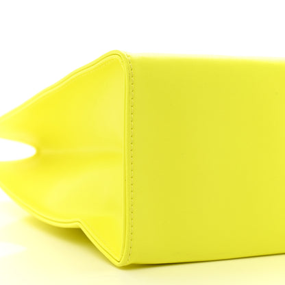 Telfar Vegan Leather Medium Shopping Bag Highlighter Yellow 9 of 13