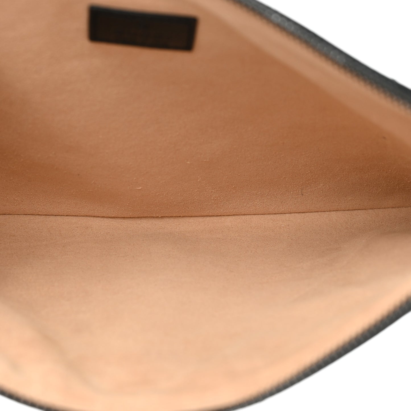 Azalea Calfskin Matelasse Heart GG Marmont Zip Pouch Black