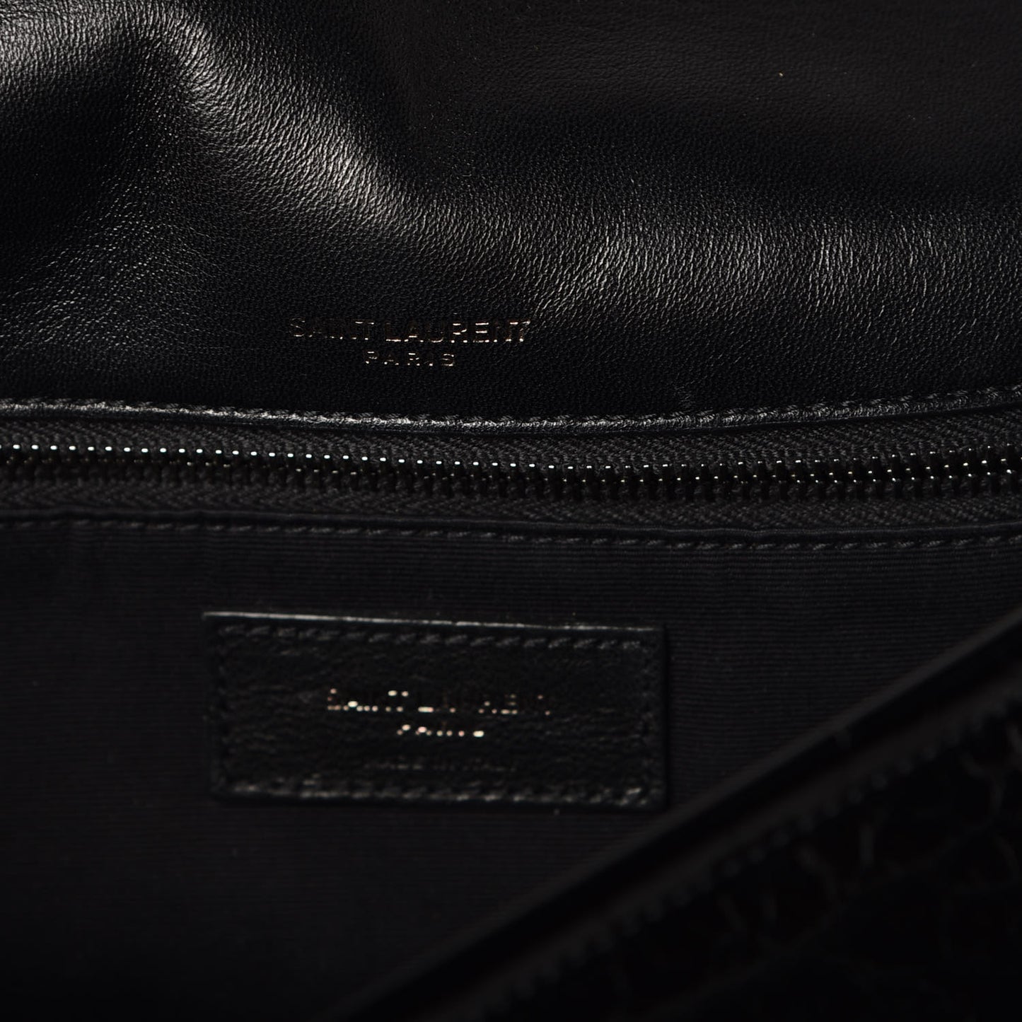 Patent Crocodile Embossed Lambskin Monogram Medium Niki Chain Satchel Black