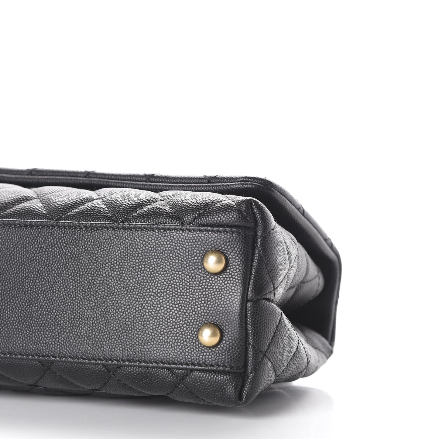 Caviar Quilted Mini Coco Handle Flap Black