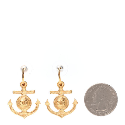 Chanel Metal Anchor CC Earrings Gold 2 of 4