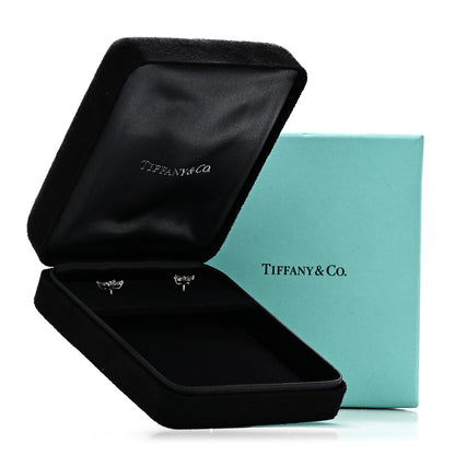 Tiffany Platinum Diamond .64ct Small Victoria Earrings 5 of 5