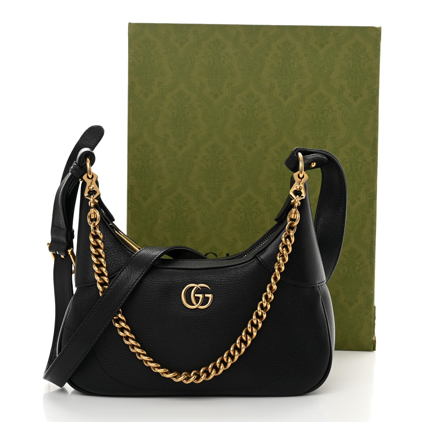 Goatskin Small Aphrodite Shoulder Bag Black