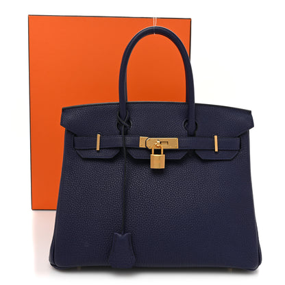 Hermes Togo Birkin 30 Bleu Encre 9 of 9