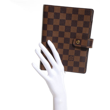 Louis Vuitton Damier Ebene Medium Ring Agenda Cover 2 of 8