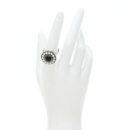 Tiffany Sterling Silver Black Onyx Freshwater Cultured Pearl Ziegfeld Ring 56 7.5 2 of 6