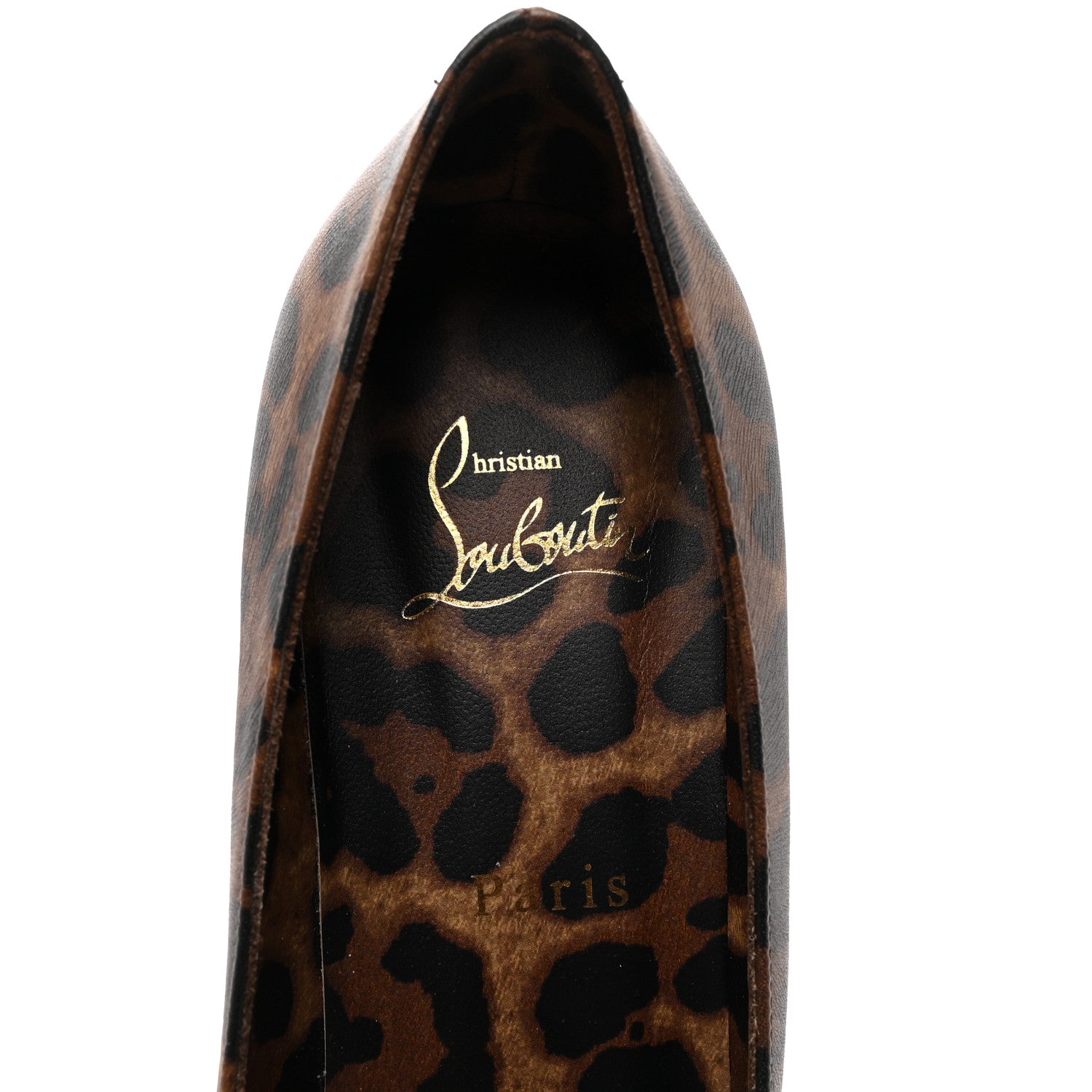 Christian Louboutin Calfskin Leopard Kate 85 Pumps 40.5 Brown 6 of 8