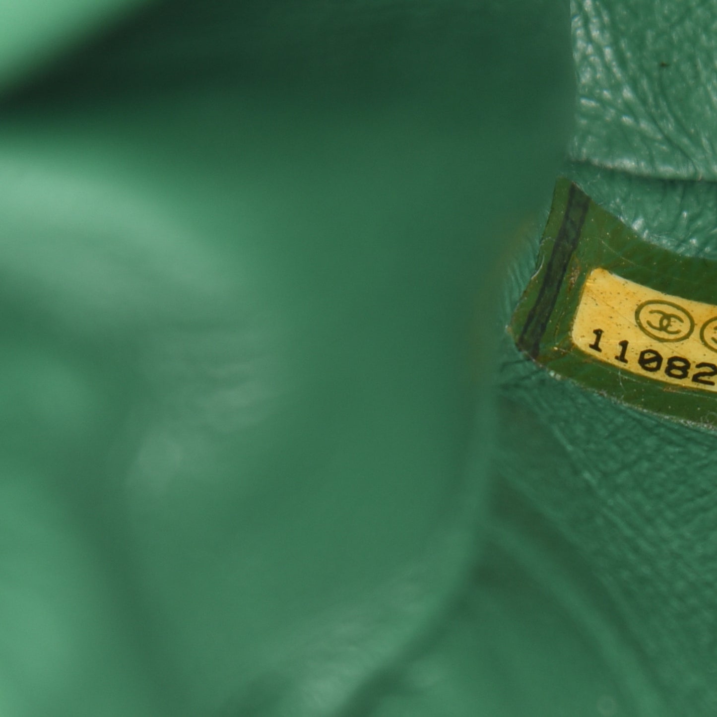 Lambskin Perforated East West Flap Green