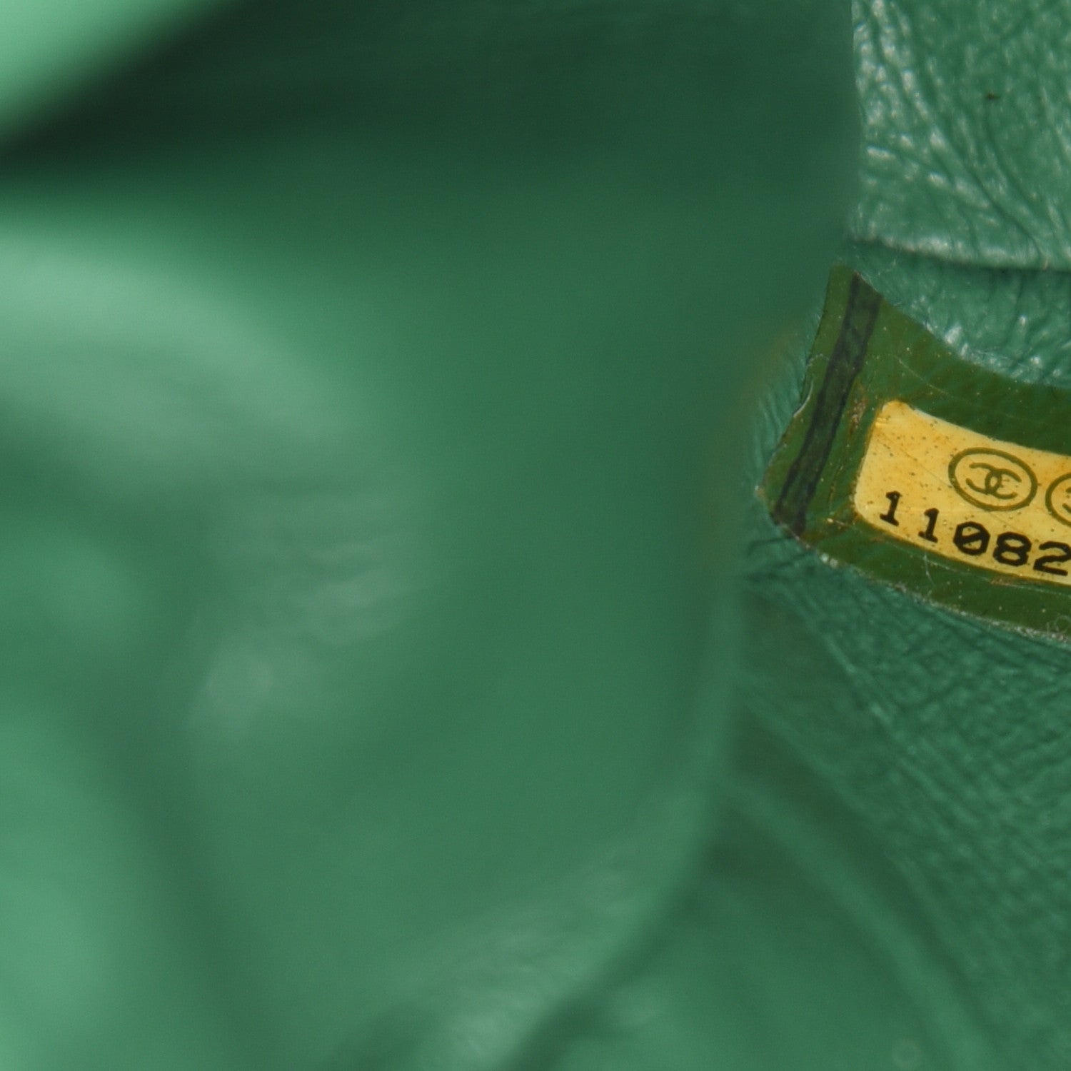 Chanel Lambskin Perforated East West Flap Green 9 of 10