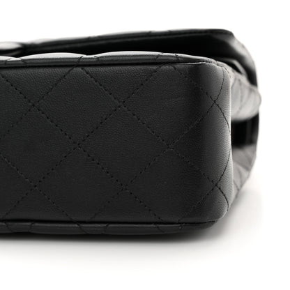 Chanel Lambskin Quilted Medium Double Flap Black 10 of 12
