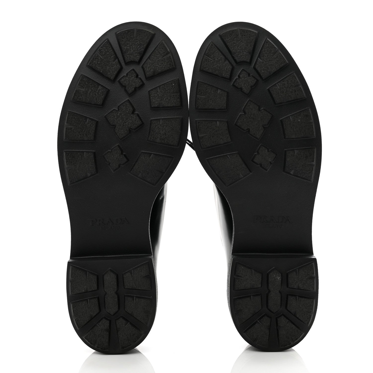 Prada Spazzolato Rois Monolith 55mm Derby Loafers 39.5 Black White 5 of 10