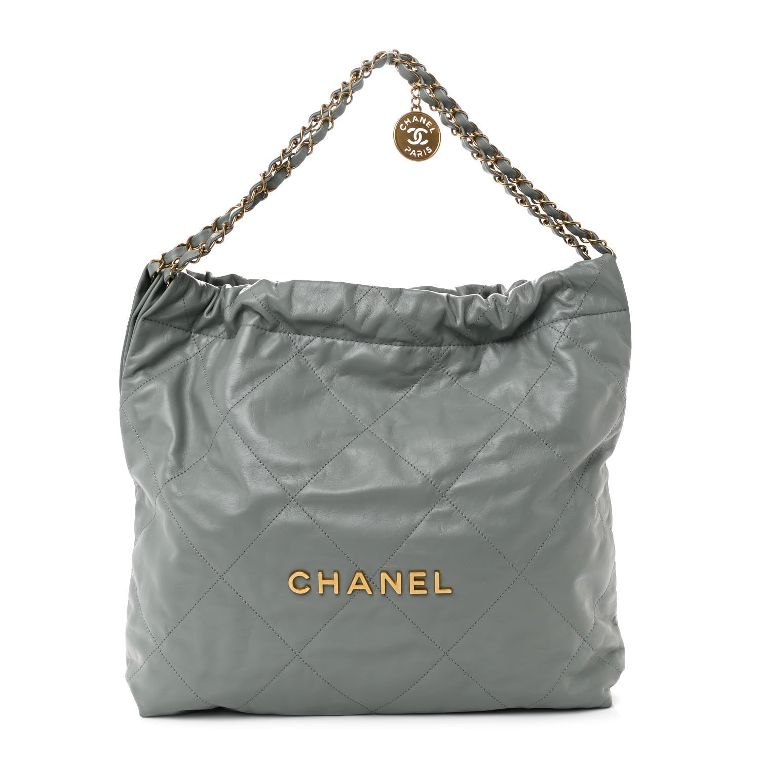 Chanel Shiny Calfskin Quilted Chanel 22 Grey 1 of 12