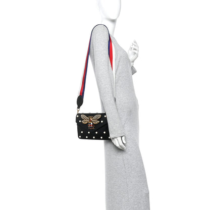 Gucci Nappa Pearl Studded Mini Queen Margaret Broadway Shoulder Bag Black 2 of 10