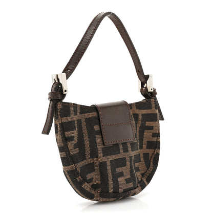 Fendi Zucca Mini Half Moon Baguette Tobacco 3 of 9