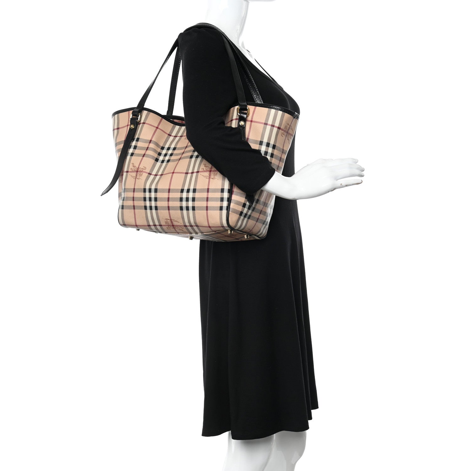 Burberry Haymarket Check Small Canterbury Tote Chocolate 2 of 10