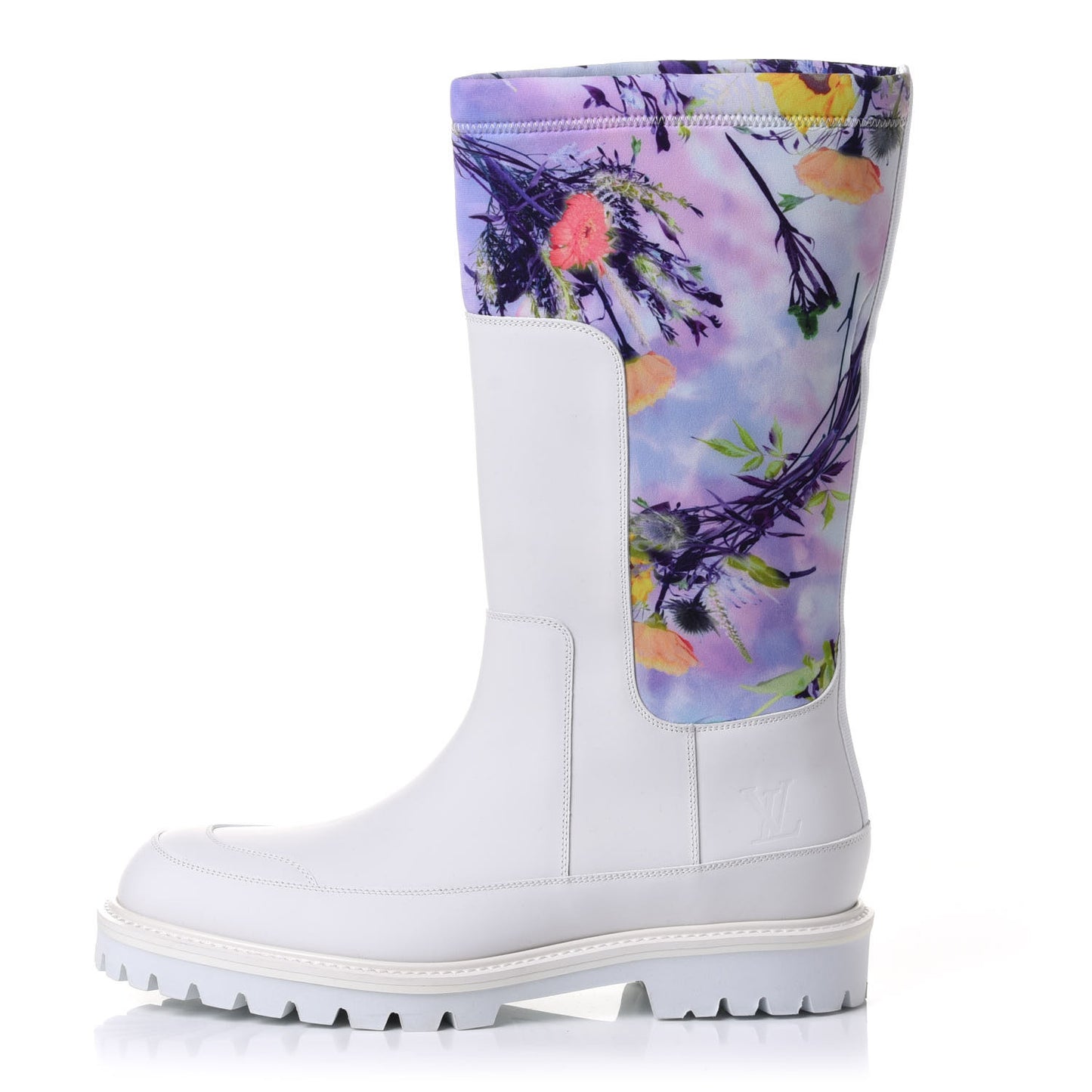 Neoprene Calfskin Floral Print Mens Landscape Boots 8 Rose