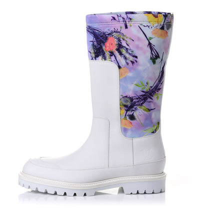 Louis Vuitton Neoprene Calfskin Floral Print Mens Landscape Boots 8 Rose 1 of 9