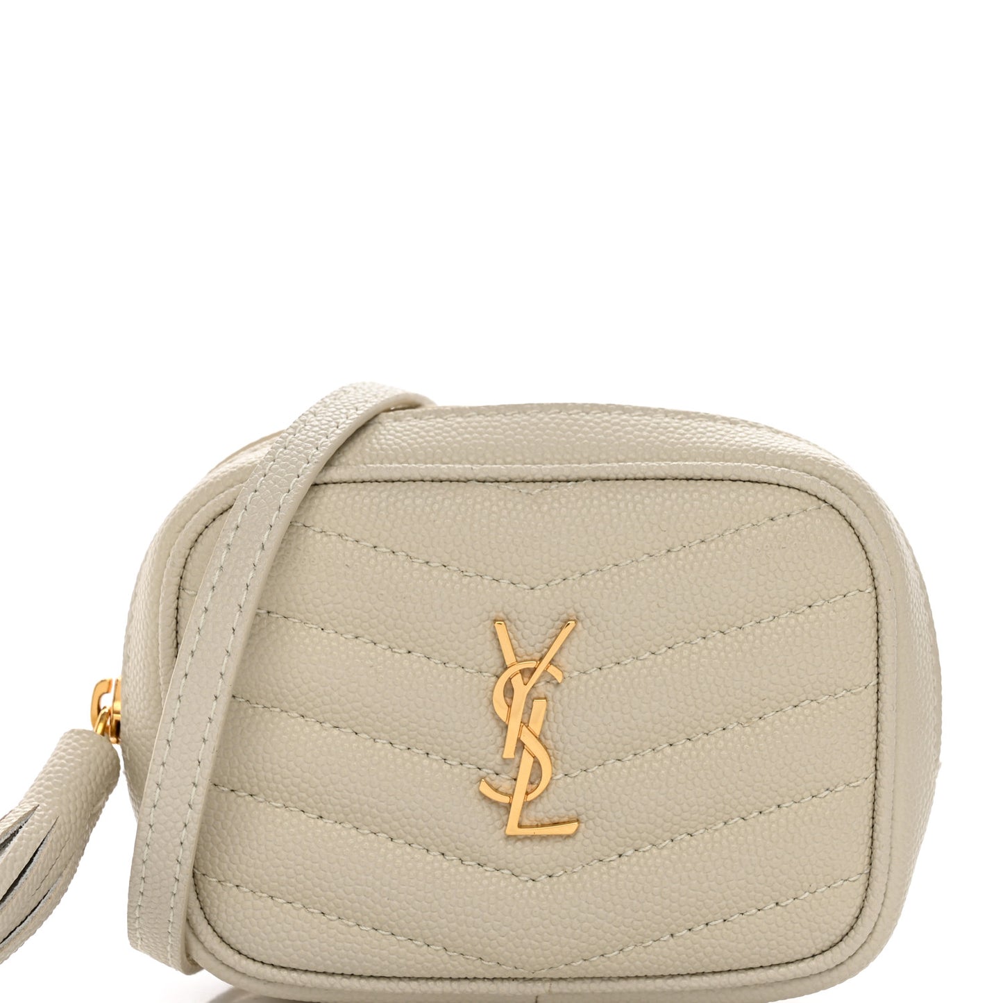 Grain De Poudre Matelasse Monogram Baby Lou Camera Bag Crema Soft