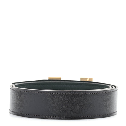 Hermes Box Togo 32mm H Belt 95 Graphite Vert Fonce 2 of 5