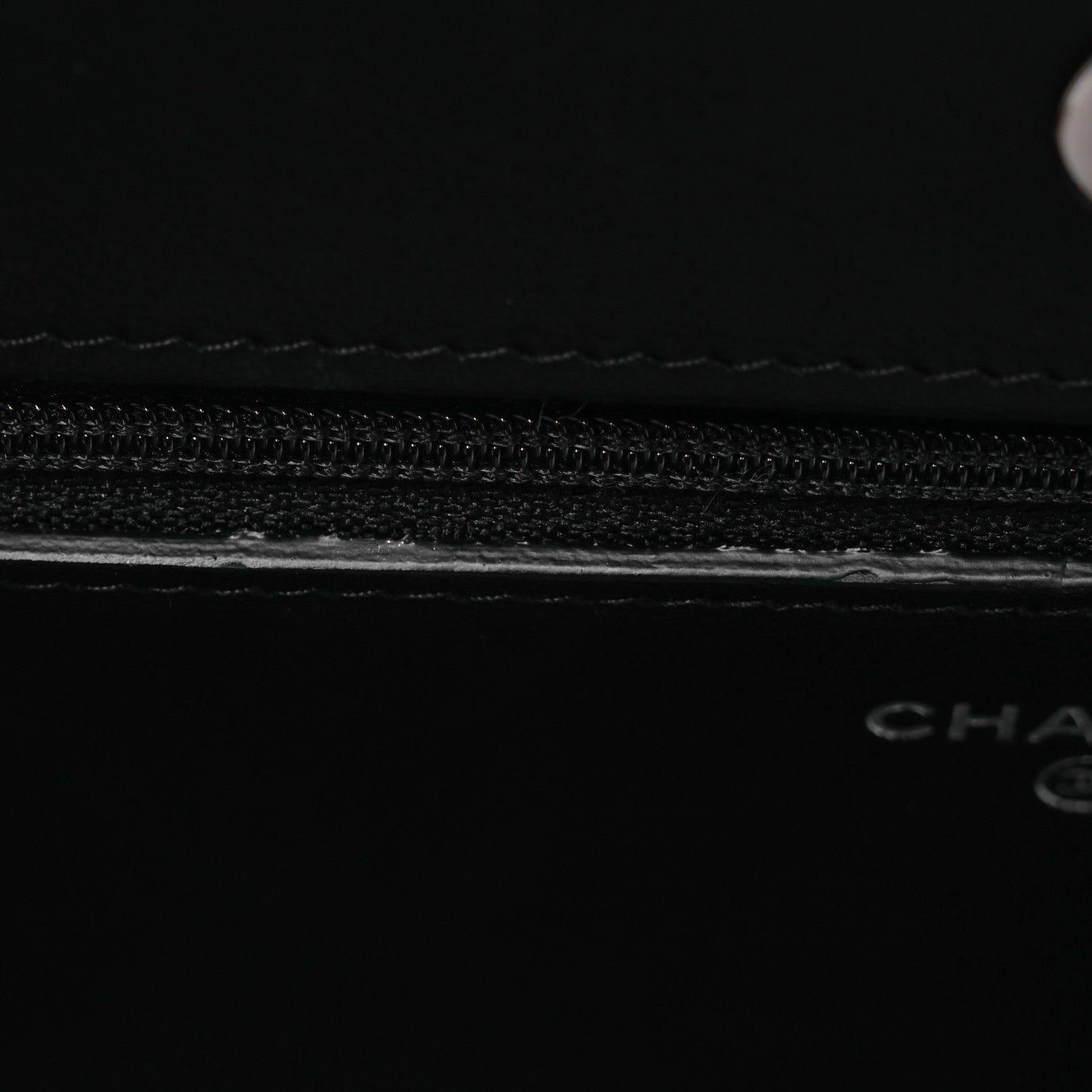 Chanel Lambskin Camellia Embossed Wallet On Chain WOC Black 15 of 16