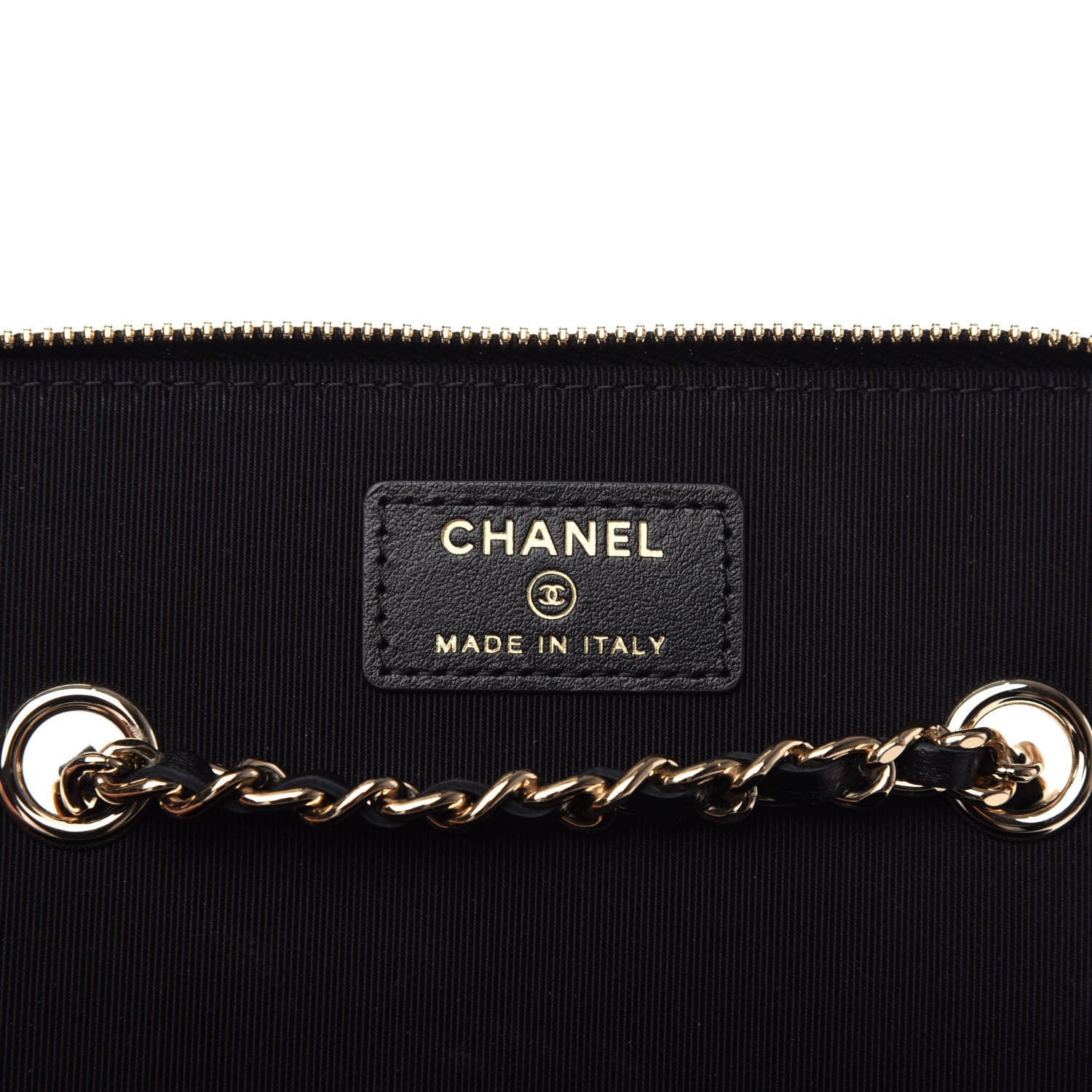 Chanel Goatskin Camellia Embossed Quilted Small Vanity Case With Chain Black 6 of 10