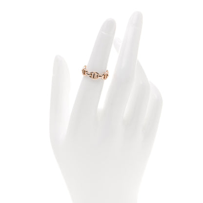Hermes 18K Rose Gold PM Chaine D'Ancre Enchainee Ring 50 5.25 2 of 8
