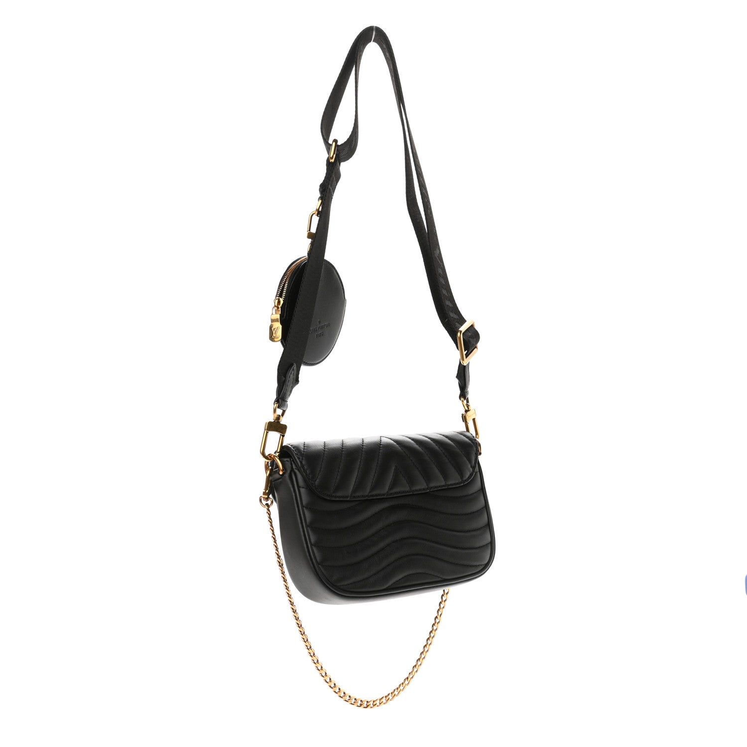 Louis Vuitton Calfskin New Wave Multi Pochette Black 3 of 12