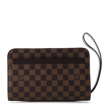 Louis Vuitton Damier Ebene Pochette Saint Louis Clutch 1 of 8