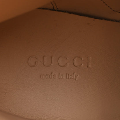Gucci Kensington Calfskin Nappa GG Supreme Monogram Womens Double Buckle Ankle Boots 35 Mystic White Beige 7 of 10