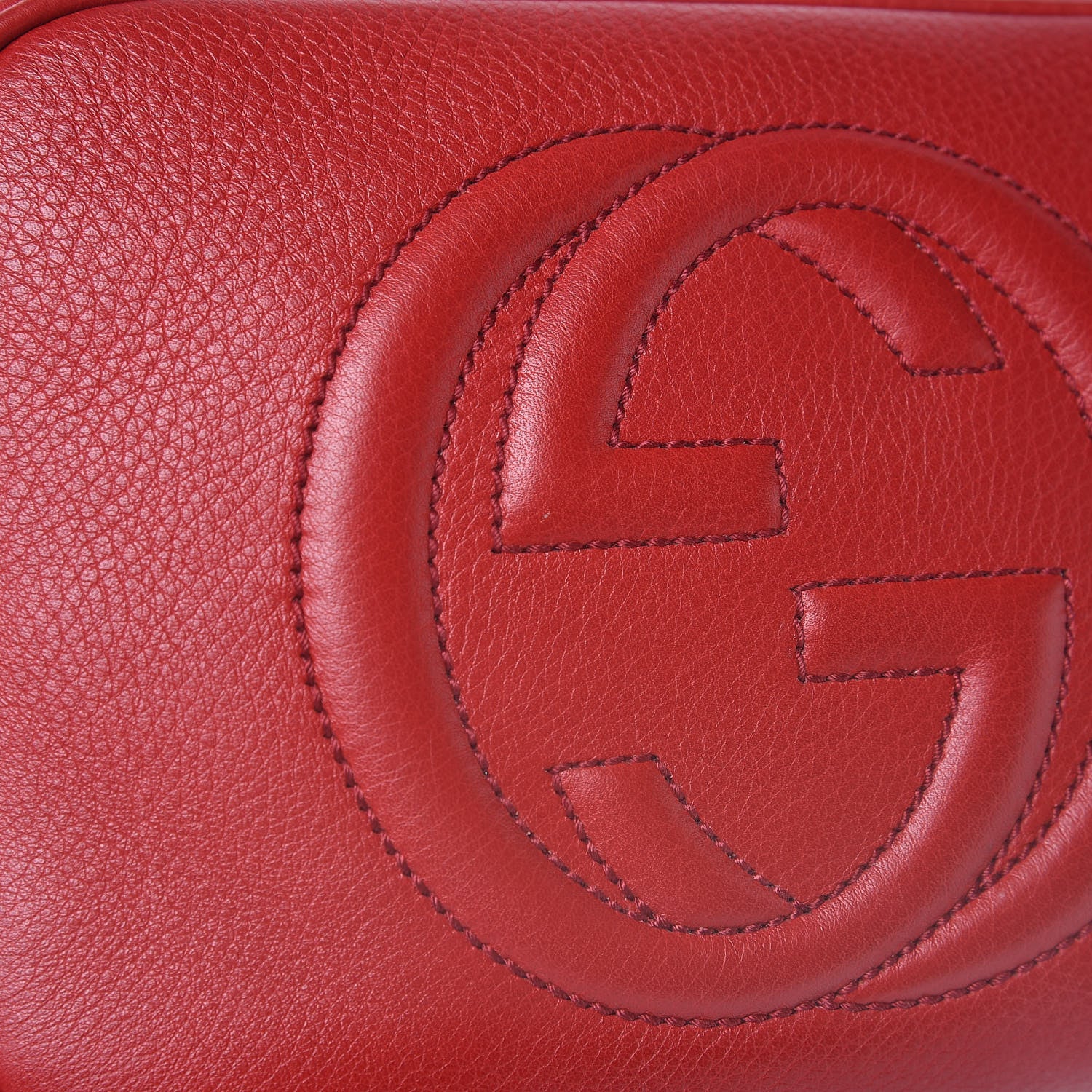 Gucci Pebbled Calfskin Small Soho Disco Bag Tabasco Red 12 of 12