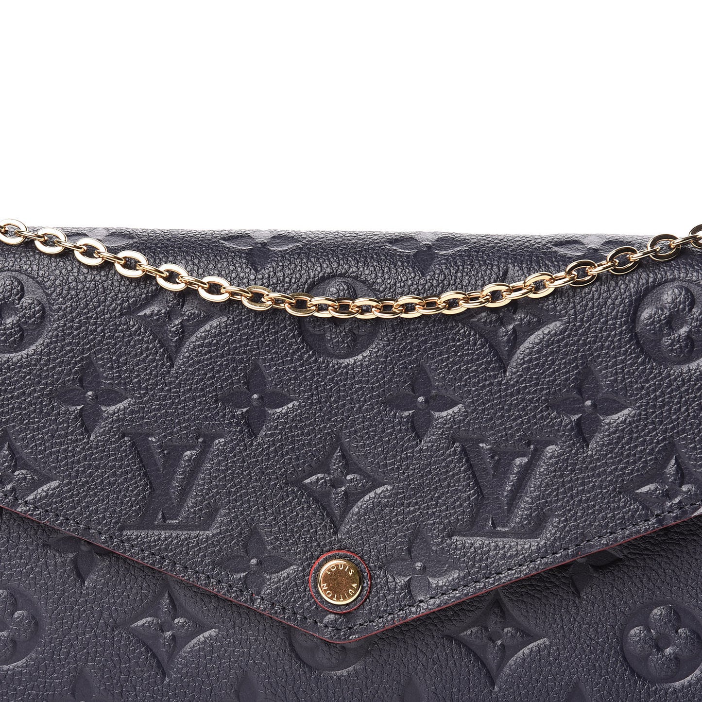 Empreinte Pochette Felicie Chain Wallet Marine Rouge