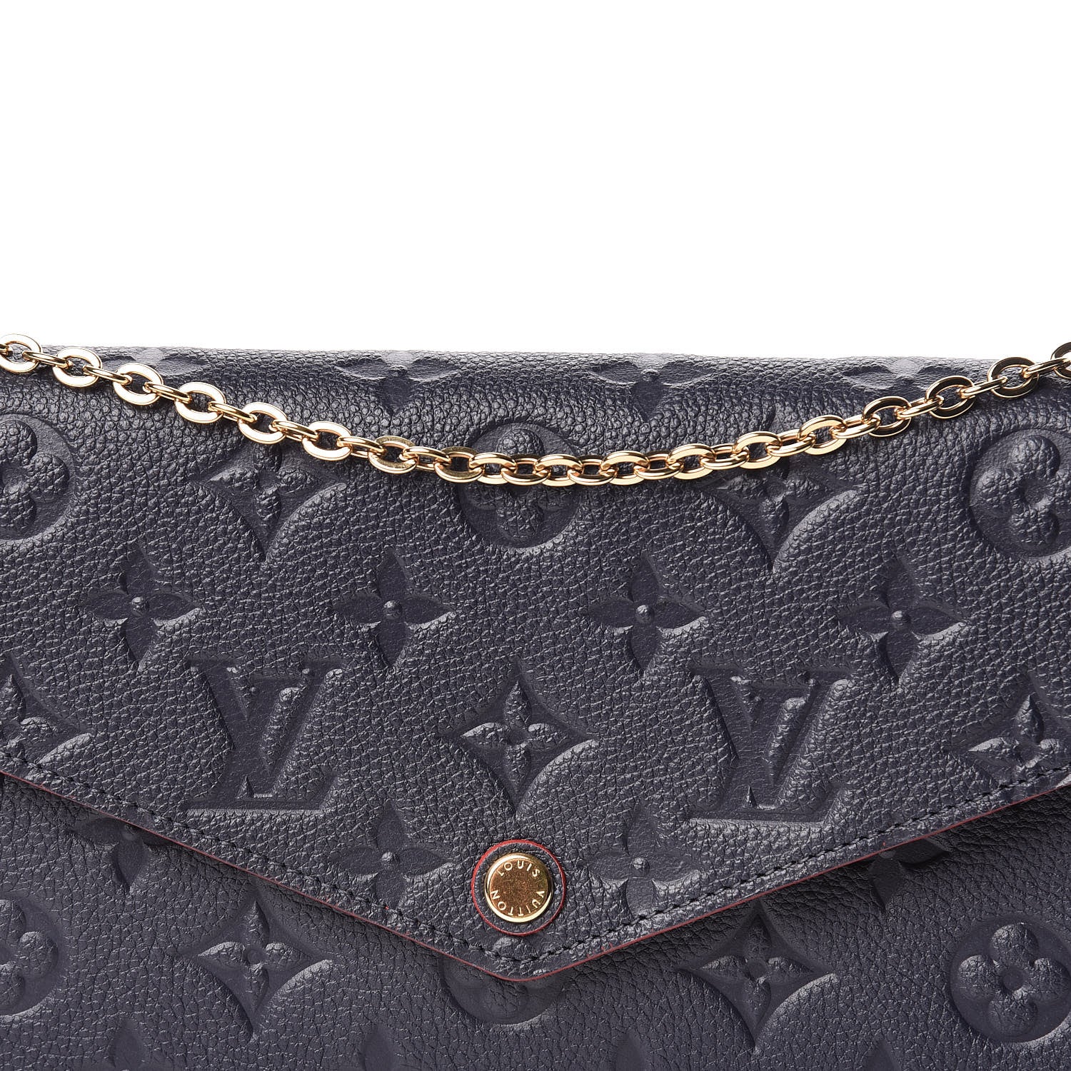 Louis Vuitton Empreinte Pochette Felicie Chain Wallet Marine Rouge 12 of 16