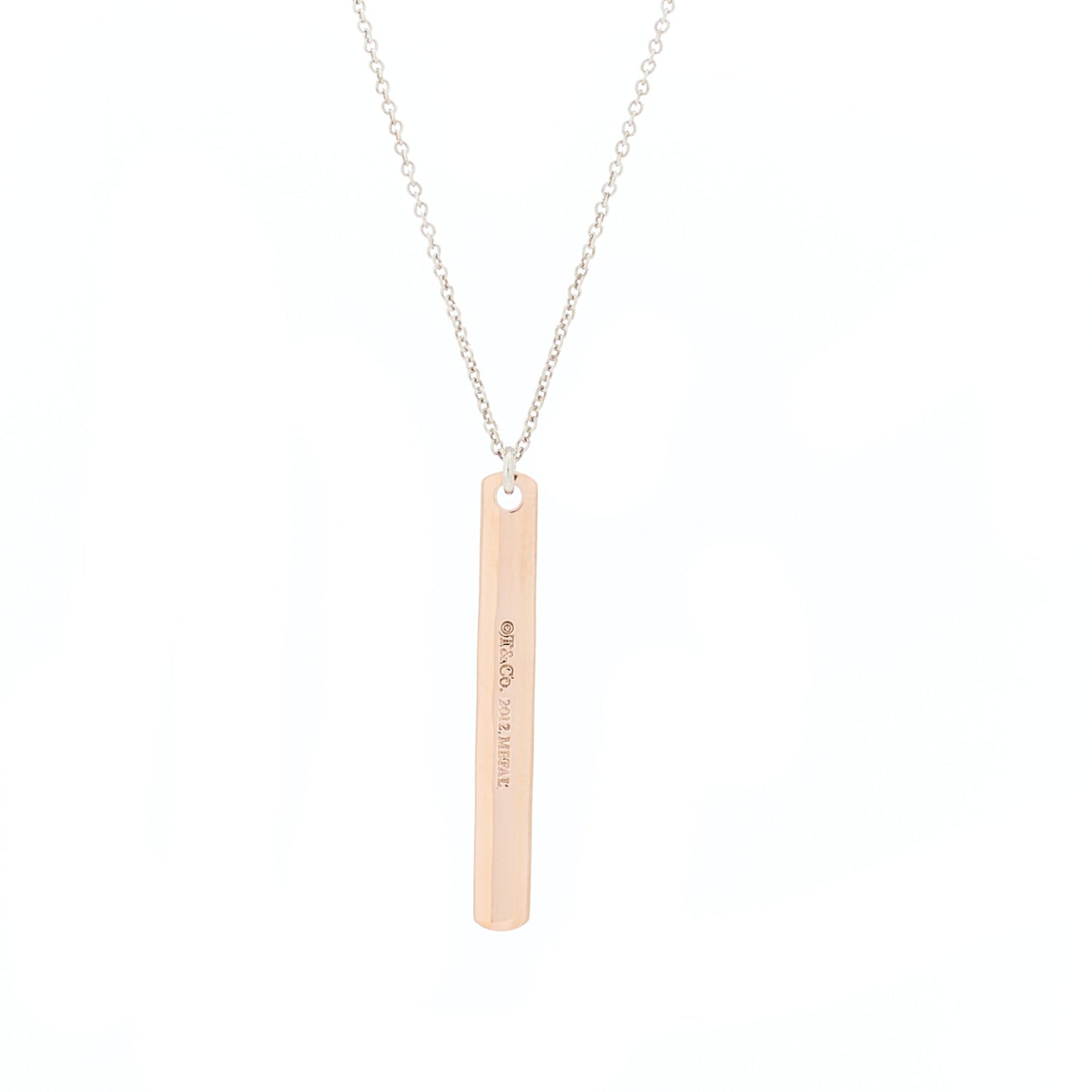Sterling Silver Rubedo 1837 Bar Pendant Necklace