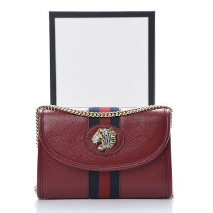 Gucci Textured Calfskin Web Mini Rajah Slim Flap Shoulder Bag Romantic Cherry 12 of 12