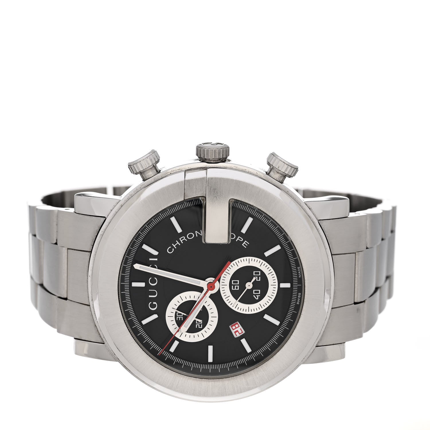 Gucci Stainless Steel 44mm 101M G-Chrono Chronoscope Quartz Watch Black 2 of 7