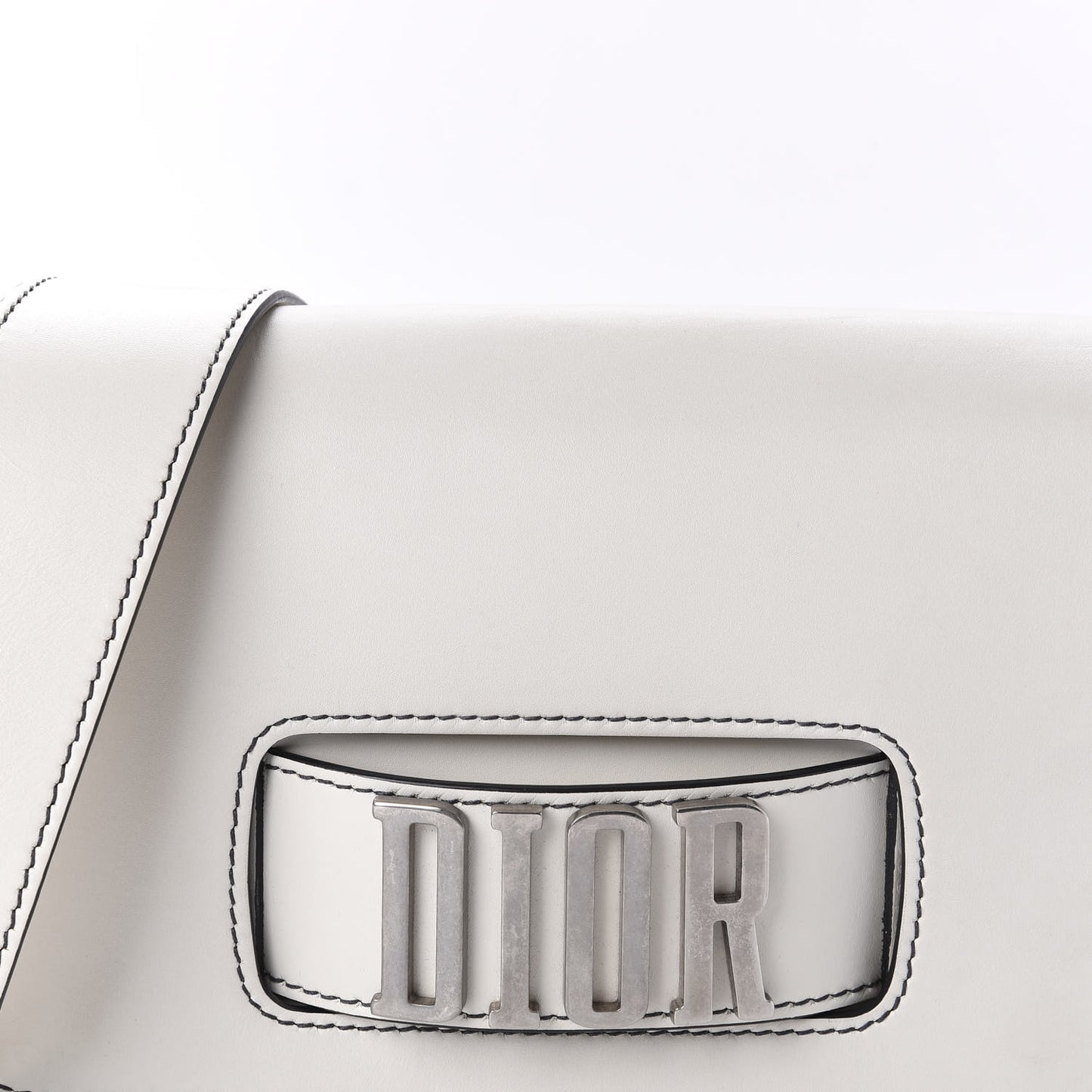 Smooth Calfskin Dio(r)evolution Flap Bag Off White