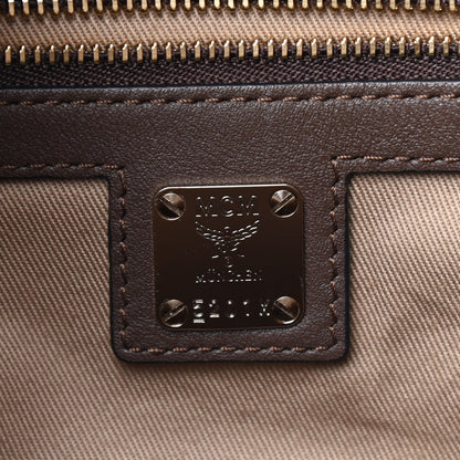 MCM Calfskin Ottomar Monogram Medium Klara Hobo Chestnut 6 of 10