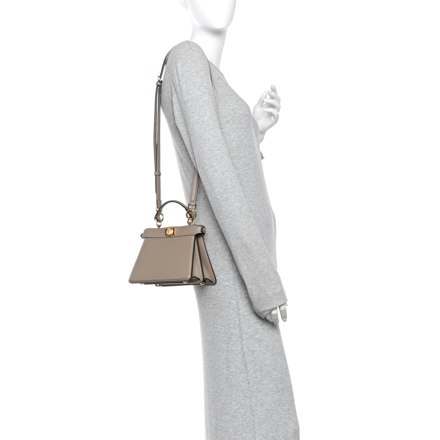 Shiny Nappa Petite Peekaboo I SEE U Satchel Tortora