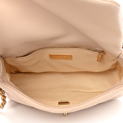 Chanel Lambskin Quilted Medium Chanel 19 Flap Beige 5 of 10