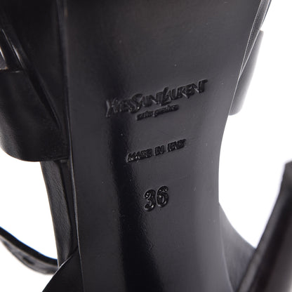 Saint Laurent Calfskin Tribute 105 Platform Sandals 36 Black 9 of 12