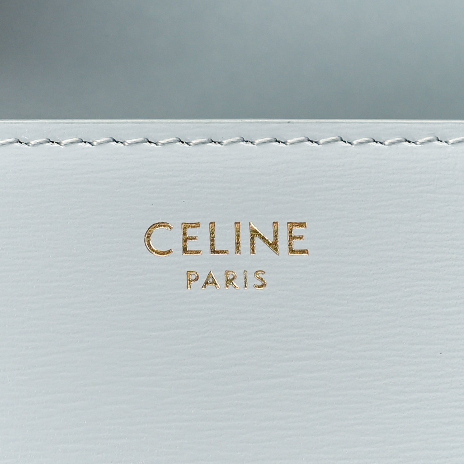 Celine Shiny Calfskin Triomphe Shoulder Bag Soft Blue 7 of 10