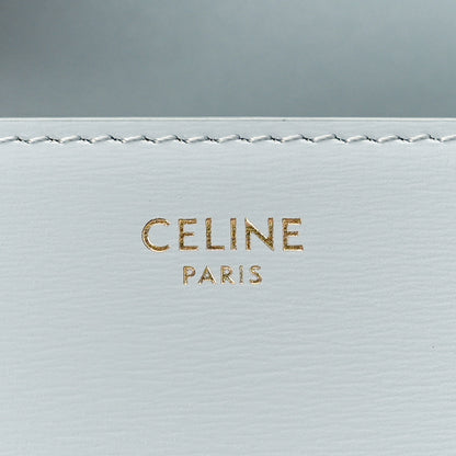 Celine Shiny Calfskin Triomphe Shoulder Bag Soft Blue 7 of 10