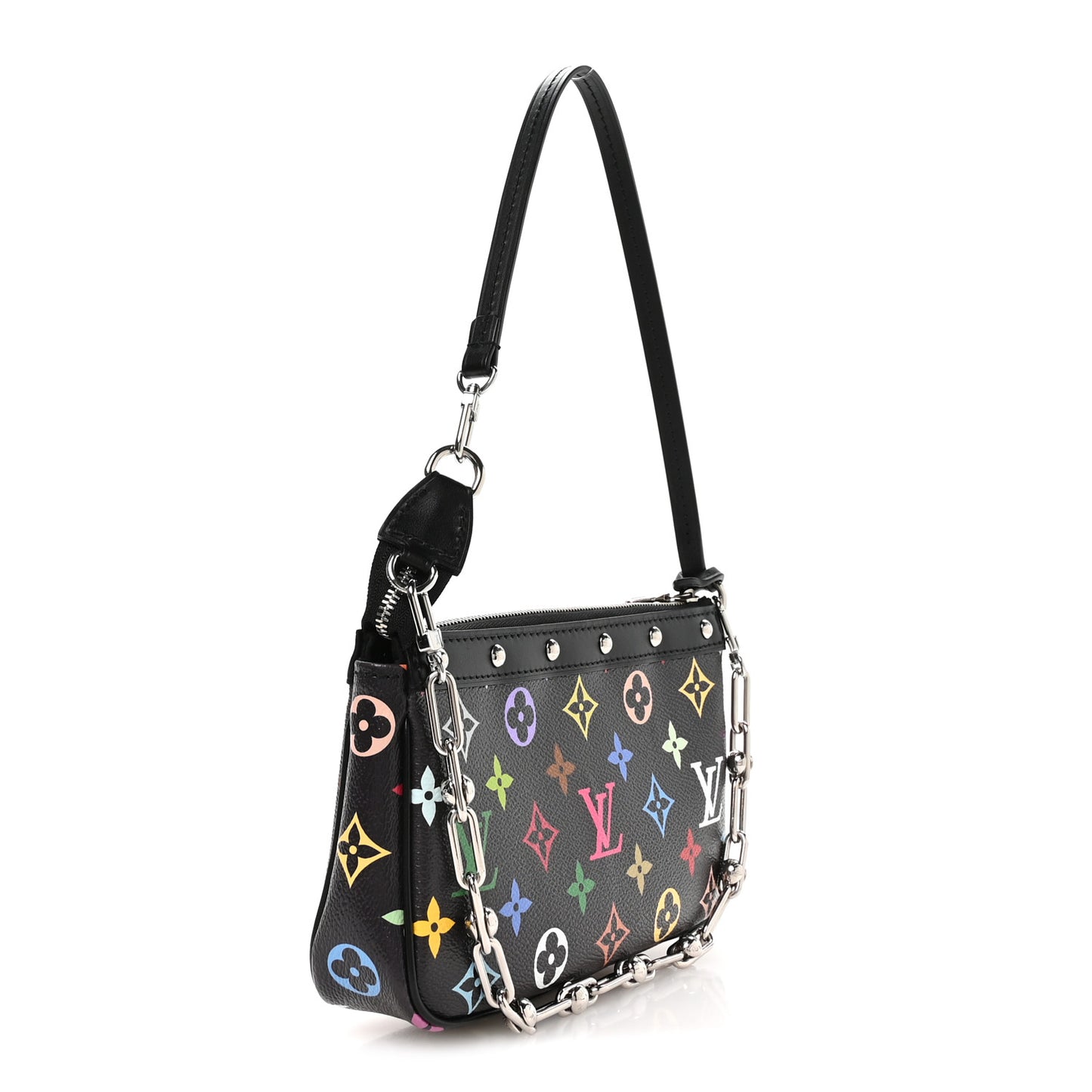 LV X TM Monogram Multicolor Pochette Accessories Black